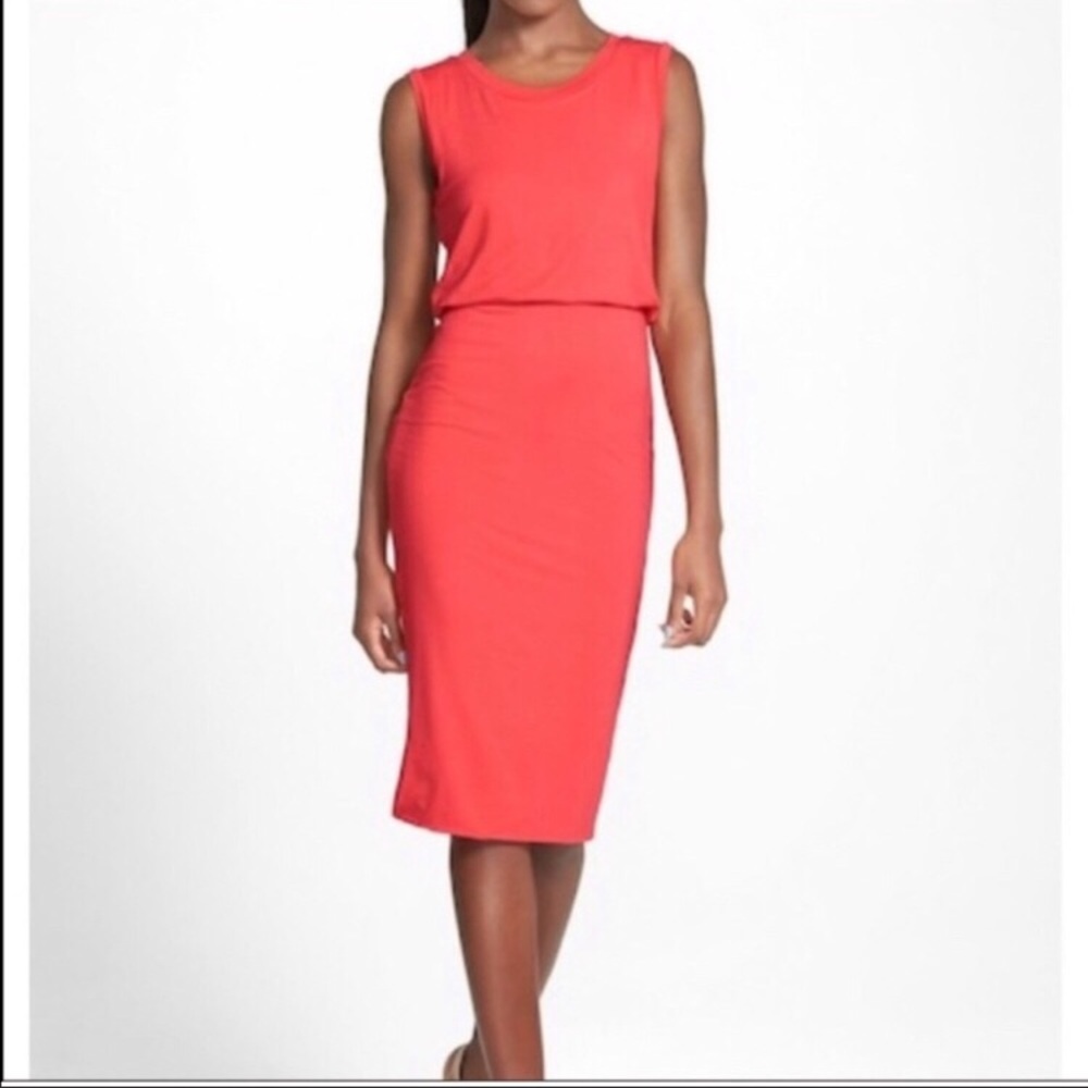 Leith Basic Coral Knit Dress - XS